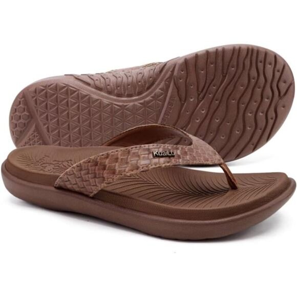 Womens Flip Flops Yoga Mat Sandals Arch Support Slip On Summer Walking Shoe - Picture 2 of 7